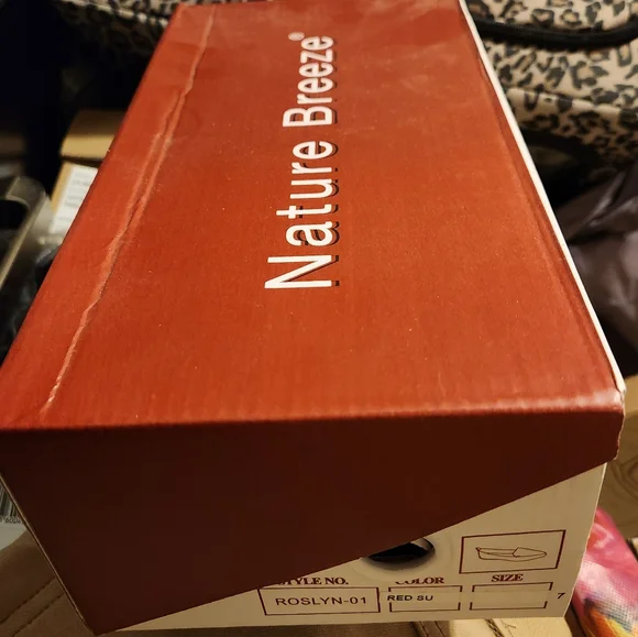 Women's Red Suede Loafers - Picture 2 of 2